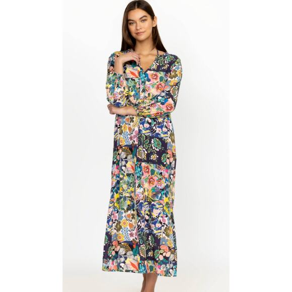 Johnny Was Layla Maxi Cover-Up with Puff Sleeves women’s XXL - Picture 1 of 15